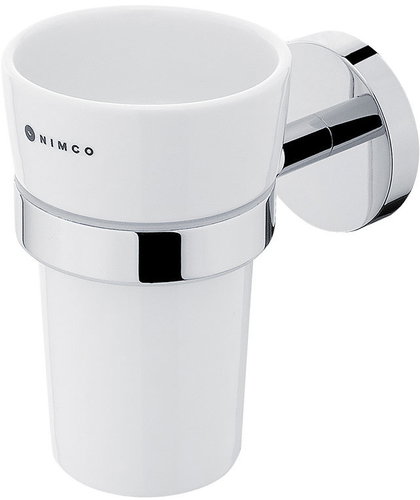 Nimco Stainless steel toothbrush holder without drilling - ceramic containers Unix chrome UN-13058KU-26 - Toothbrush Holder - Main image