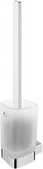 NIMCO Toilet brush with square handle chrome and frosted white glass Ki 14094CN-HR-26 - Toilet Brush