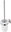 Nimco Toilet brush WC set stainless steel - ceramic without drilling Unix matte UNM-13094KU-10
