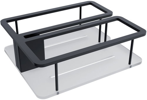 Nimco double shower caddy for shower enclosures (25cm) – no-drill matt black - Bathroom Shelf - Main image