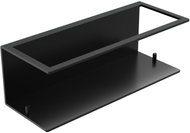 Nimco aluminium bathroom and shower shelf with hooks, 25 cm, no-drill matt black - Bathroom Shelf