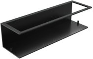 Nimco aluminium bathroom and shower shelf with hooks, 32cm, no-drill matt black - Bathroom Shelf