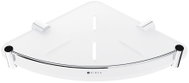 Nimco Bormo IXI corner bathroom shelf with plexiglass rail, 28cm, chrome - Bathroom Shelf