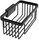 18cm wire bathroom shelf, matte black brass