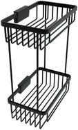 Nimco Kibo two-tier wire bathroom shelf, 23 cm, matt black brass - Bathroom Shelf