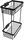 Two-tier wire bathroom shelf, 23 cm, matt black brass