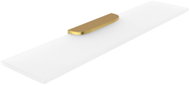 Nimco Nikau glass bathroom shelf, frosted, 50 cm, brushed gold - Bathroom Shelf