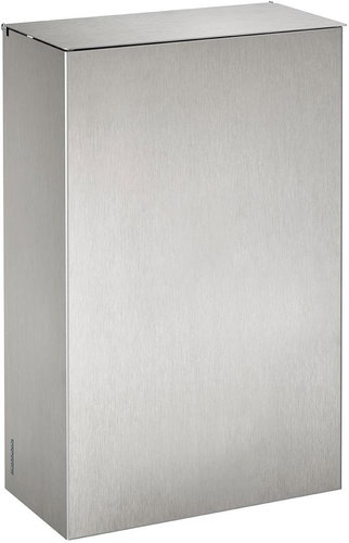 Rossignol SAS Axos, wall-mounted with lid, 10 l, matt stainless steel - Rubbish Bin - Main image