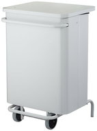 Rossignol SAS Collecroule Mobile Pedal, 70 l, white - Rubbish Bin