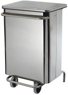 Rossignol SAS Collecroule Mobile pedal, 70 l, stainless steel - Rubbish Bin