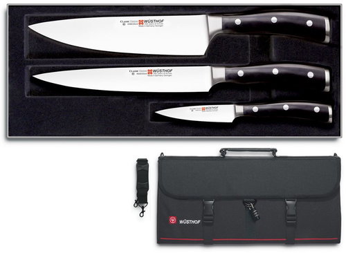 WÜSTHOF Classic Ikon Set 3pcs + Knife Pouch - Knife Set - Main image