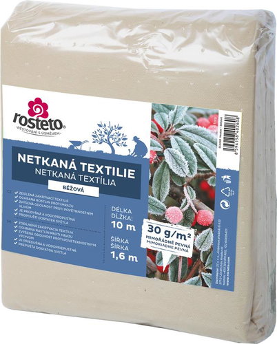 ROSTETO Non-woven fabric, 1.6 x 10m, 30g/m2, beige - Nonwoven Fabric - Main image