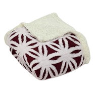 Rosh Lambskin blanket Flower 200 × 230 cm, burgundy - Blanket