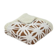 Rosh Lamb blanket Flower 200 × 230 cm, brown - Blanket