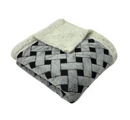 Rosh Lambskin blanket Knitted dream 200 × 230 cm, black - Blanket