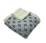 Rosh Lambskin blanket Knitted dream 200 × 230 cm, grey - Blanket