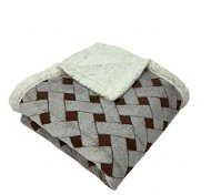 Rosh Beránková deka Pletený sen 200 × 230 cm, tmavě hnědé - Deka