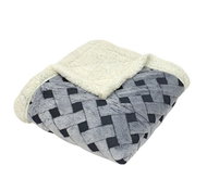 Rosh Lambskin blanket Knitted dream 200 × 230 cm, dark grey - Blanket