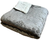 Rosh Lamb blanket Hearts 200 × 230 cm, grey - Blanket