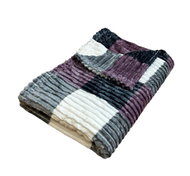 Rosh Microfleece blanket 150 × 220 cm, Cubes Purple - Blanket