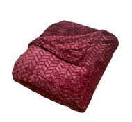 Rosh Microfleece blanket 150 × 220 cm, ZIG ZAG Bordeaux - Blanket