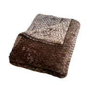Rosh Microplush blanket 150 × 220 cm, ZIG ZAG Brown - Blanket