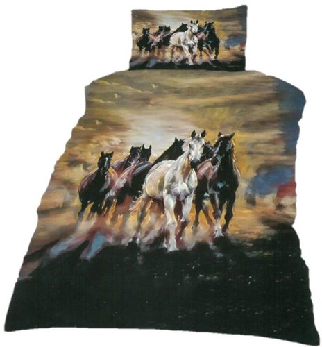 Rosh 3D bed linen A herd of horses - Bed Linen - Main image