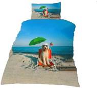 Rosh 3D bedding Dog on the beach - Bed Linen