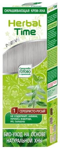 HERBAL TIME Henna Natural Hair Color 1 Silver Blonde 75 ml - Henna Hair Dye - Main image