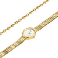 Rosefield Mini Oval Watch and Coffee Bean Bracelet MOGCB-X289 - Watch Gift Set