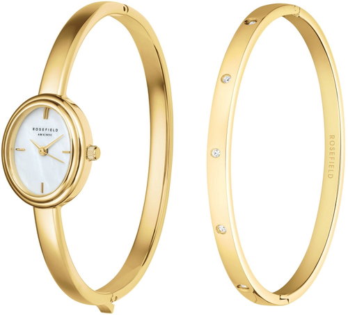 Rosefield Studio Bangle Watch and Crystal Bangle Solid Bracelet Gift Set BWGCG-X293 - Gift Set - Main image