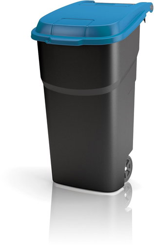 Rotho Abfallbehälter ATLAS 100 L - blauer Deckel - Mülleimer - Hauptbild