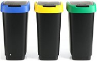 Rotho Set 3 odpadkových košů TWIST 25L na třídění odpadu  - Odpadkový koš