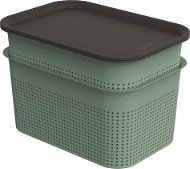 Rotho BRISEN Fedeles doboz készlet, 4,5 l, 2 db, zöld - Tároló doboz