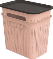 Rotho BRISEN Set boxů s víkem 7 l 2 ks, růžová - Úložný box