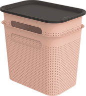 Rotho BRISEN Set of boxes with lid 7 l 2 pcs, pink - Storage Box