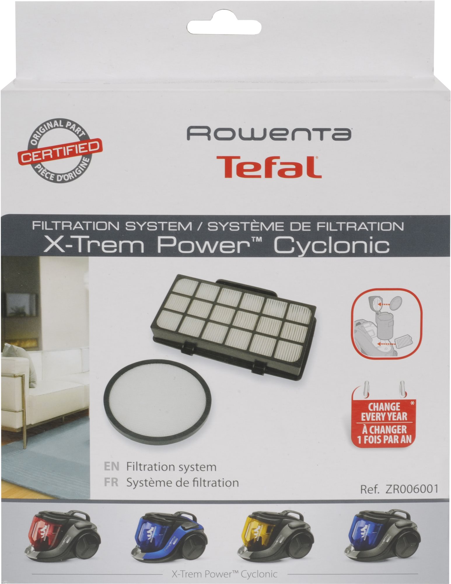 vhbw Kit de 2x Filtres compatible avec Rowenta X-Trem Power Cyclonic