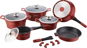 Royalty Line Sada nádobí s mramorovým povrchem 14 ks RL-ES1014M-BURGUNDY, bordó - Cookware Set