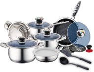 Royalty Line Edelstahl-Kochgeschirr-Set mit Thermokontrollfunktion 16-teilig RL-16RGNM - Topfset