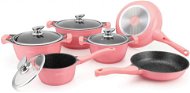 Royalty Line Sada nádobí s mramorovým povrchem 10 ks BS1010MP, růžová - Cookware Set