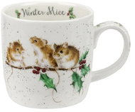 Royal Worcester Christmas porcelain mug Mice - Mug