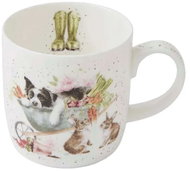 Royal Worcester Porcelain Mug Dog and Rabbits - Mug