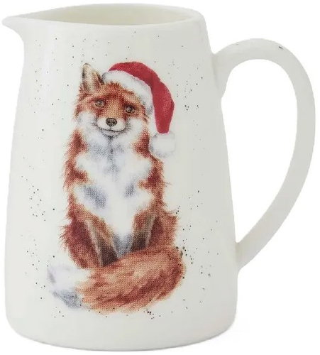 Royal Worcester ‘Fox’ Christmas porcelain jug - Milk Pitcher - Main image