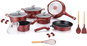 Kitchenware Set Royalty Royalty 17-piece set with marble surface, click system, burgundy - Sada nádobí