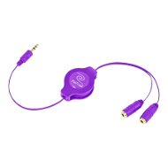 RETRAK audio fejhallgató elosztó 0,9 m lila - Audio kábel