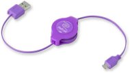 Retrak computer USB typ A / microUSB - fialový - Dátový kábel