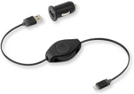 Retrak iPad & iPhone USB typ A/ Apple Lightning + Car Charger - Black - Data Cable