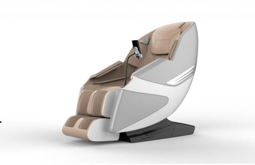 RSROYAL RS-3570 4D Relaxační polohovací křeslo s LCD displejem v ČJ šedo-béžové - Massage Chair - Main image