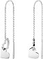 Rosefield Thread-chain Double Heart Earring Silver, JEDHS-J687 - Náušnice