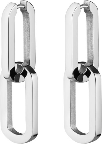 Rosefield Dual Hoops Silver 17,7 × 9,7 mm, JEDHS-J586 - Earrings - Main image